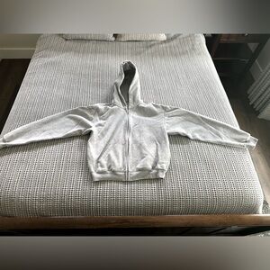 SKIMS Cotton Fleece Classic Zip Up Hoodie in Heather Grey Size Small SOLD OUT!